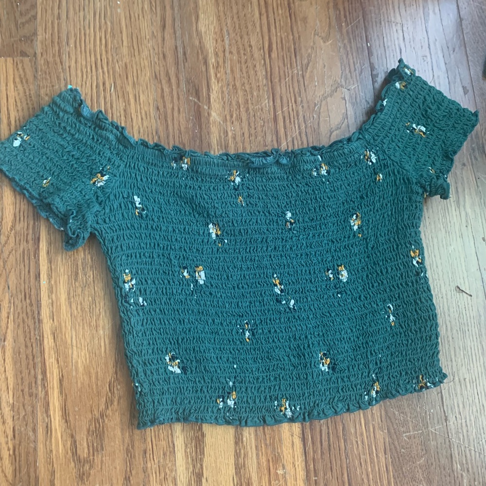 Abercrombie and Fitch Emerald green top